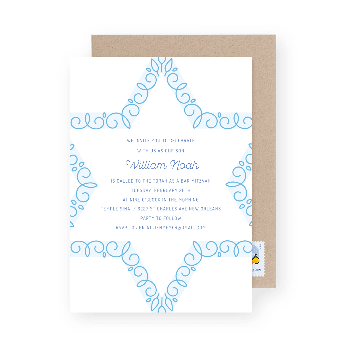 Ornamental Star Invitation