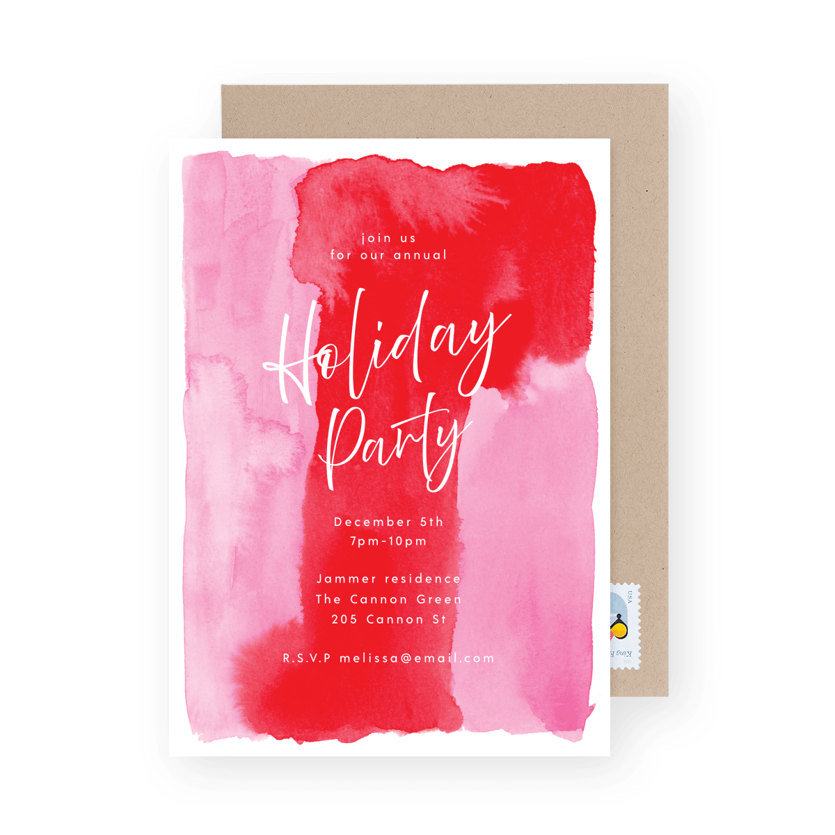 Abstract Pink Red