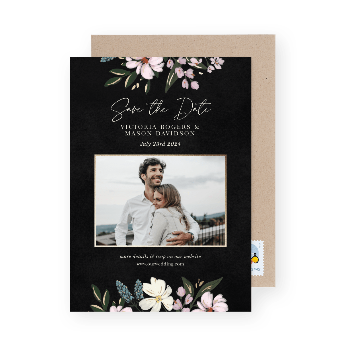 Flower Frame Save The Date