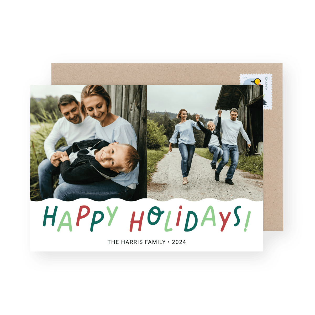 Happy Holidays Simple Colorful
