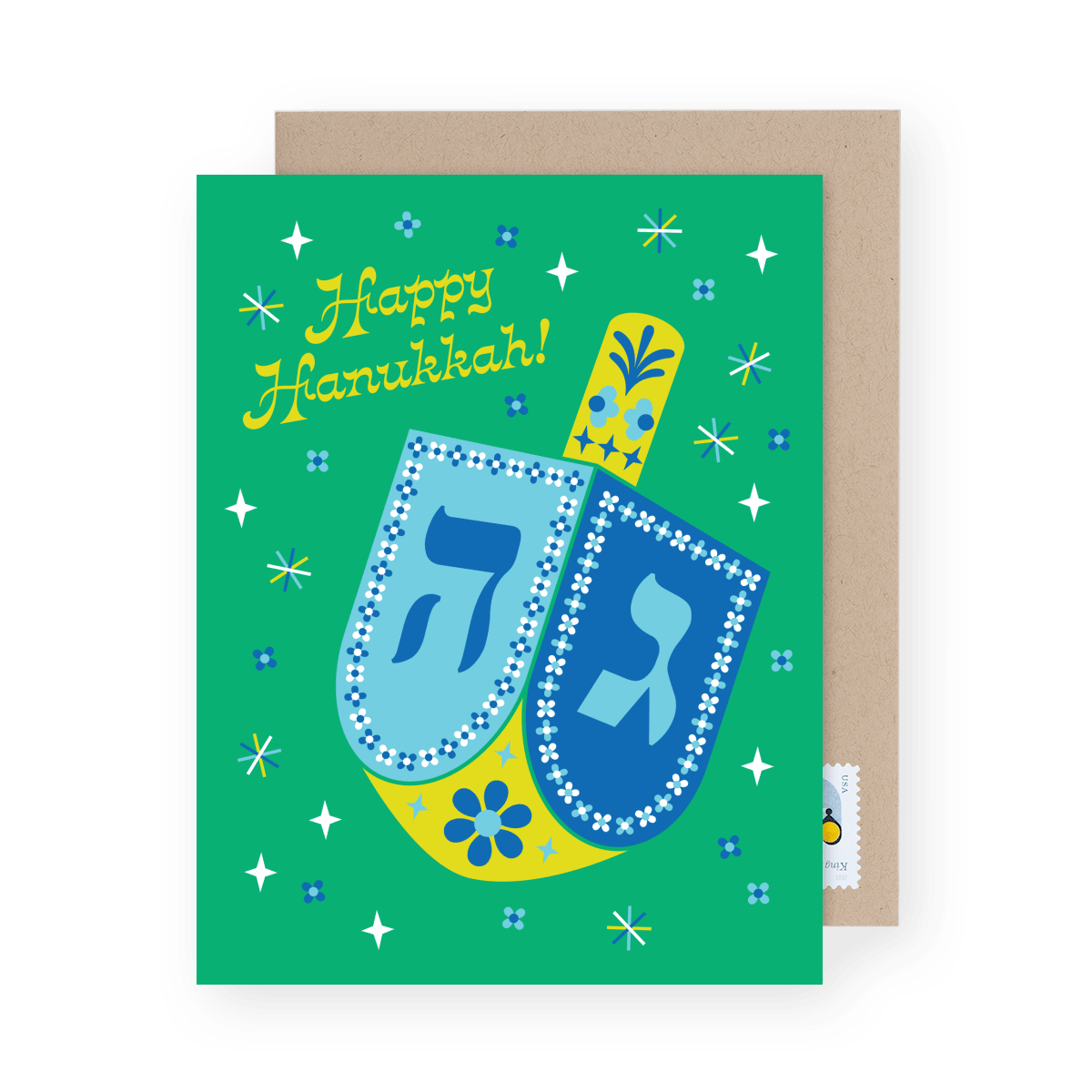 Retro Floral Dreidel