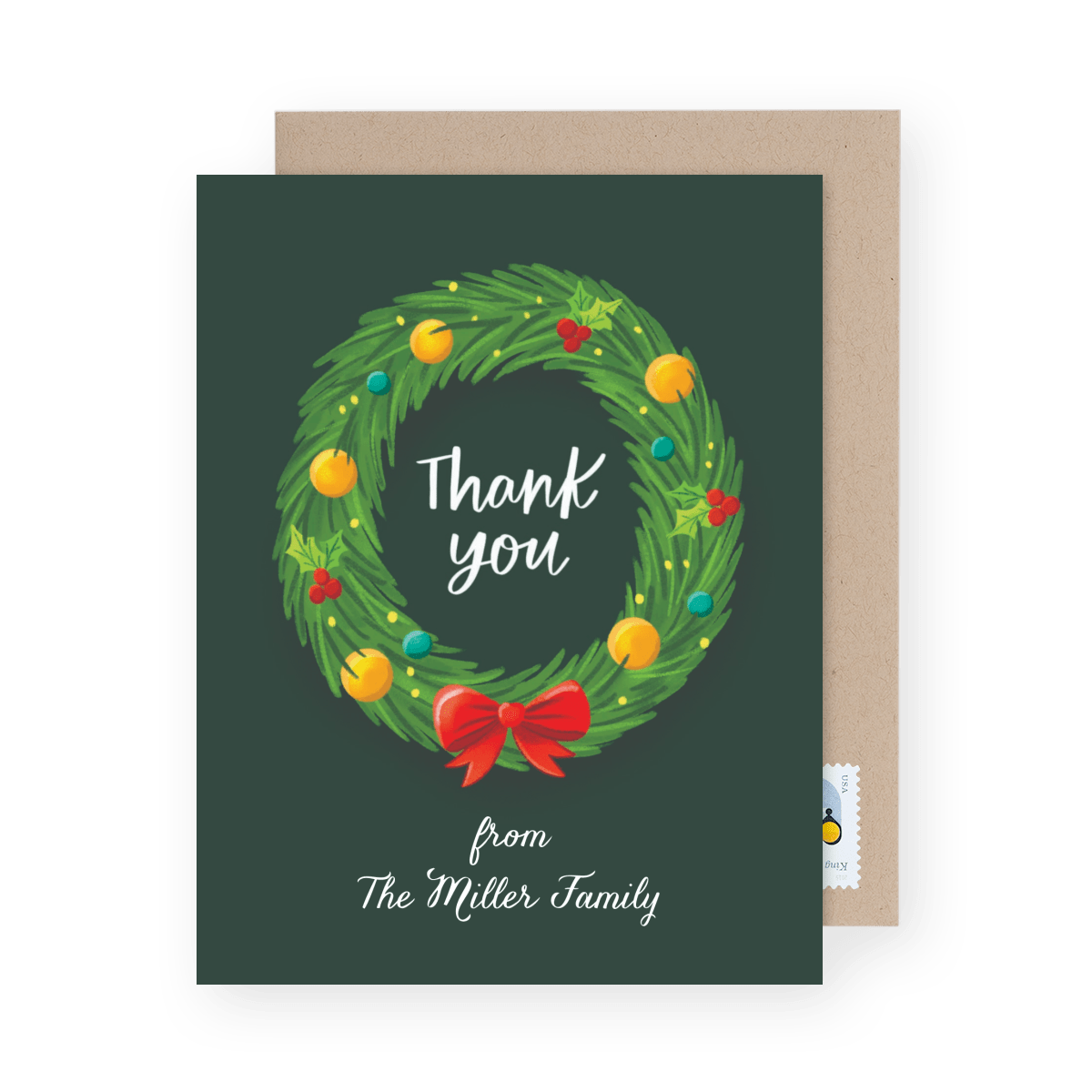 Holiday Wreath Thank You