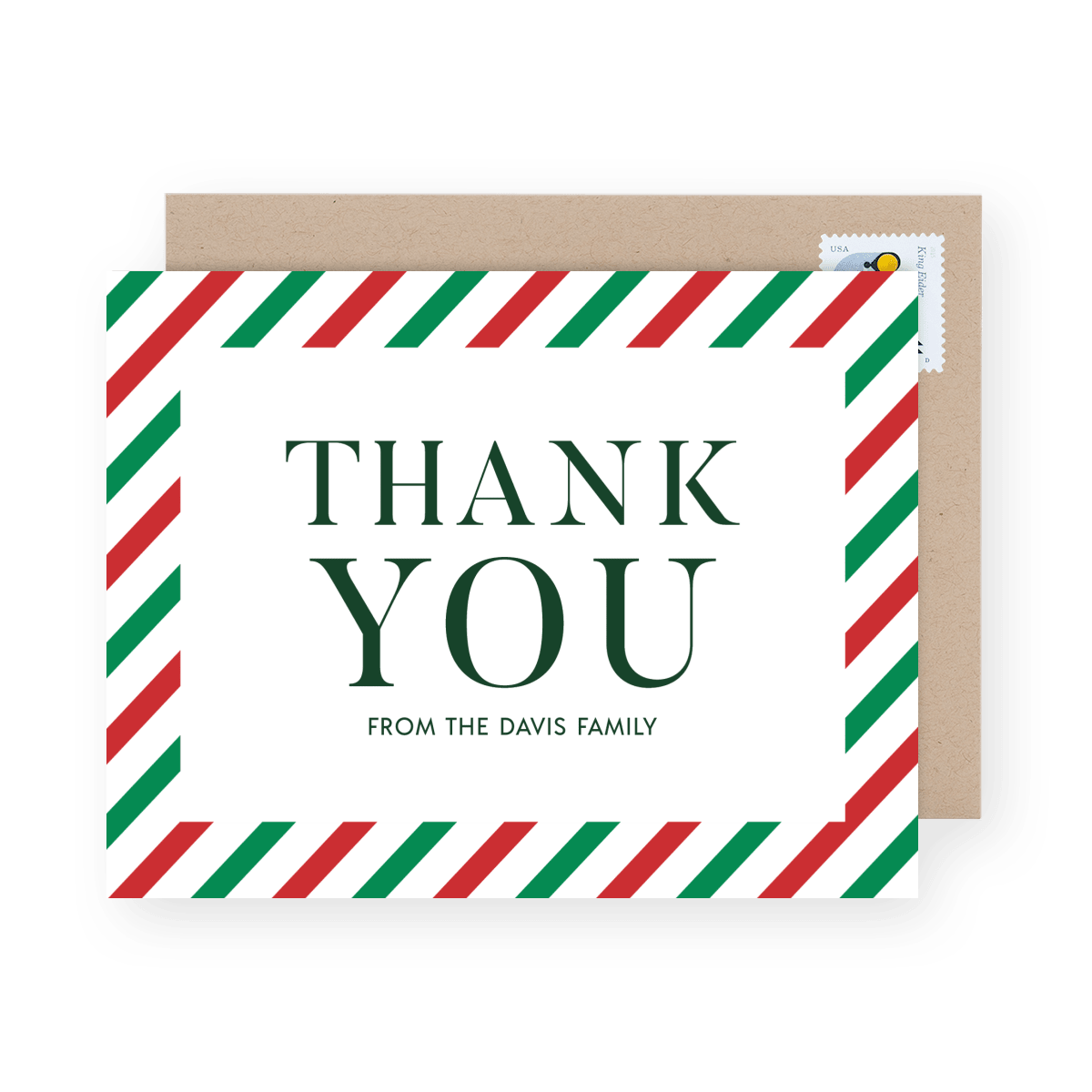Christmas Stripes Thank You