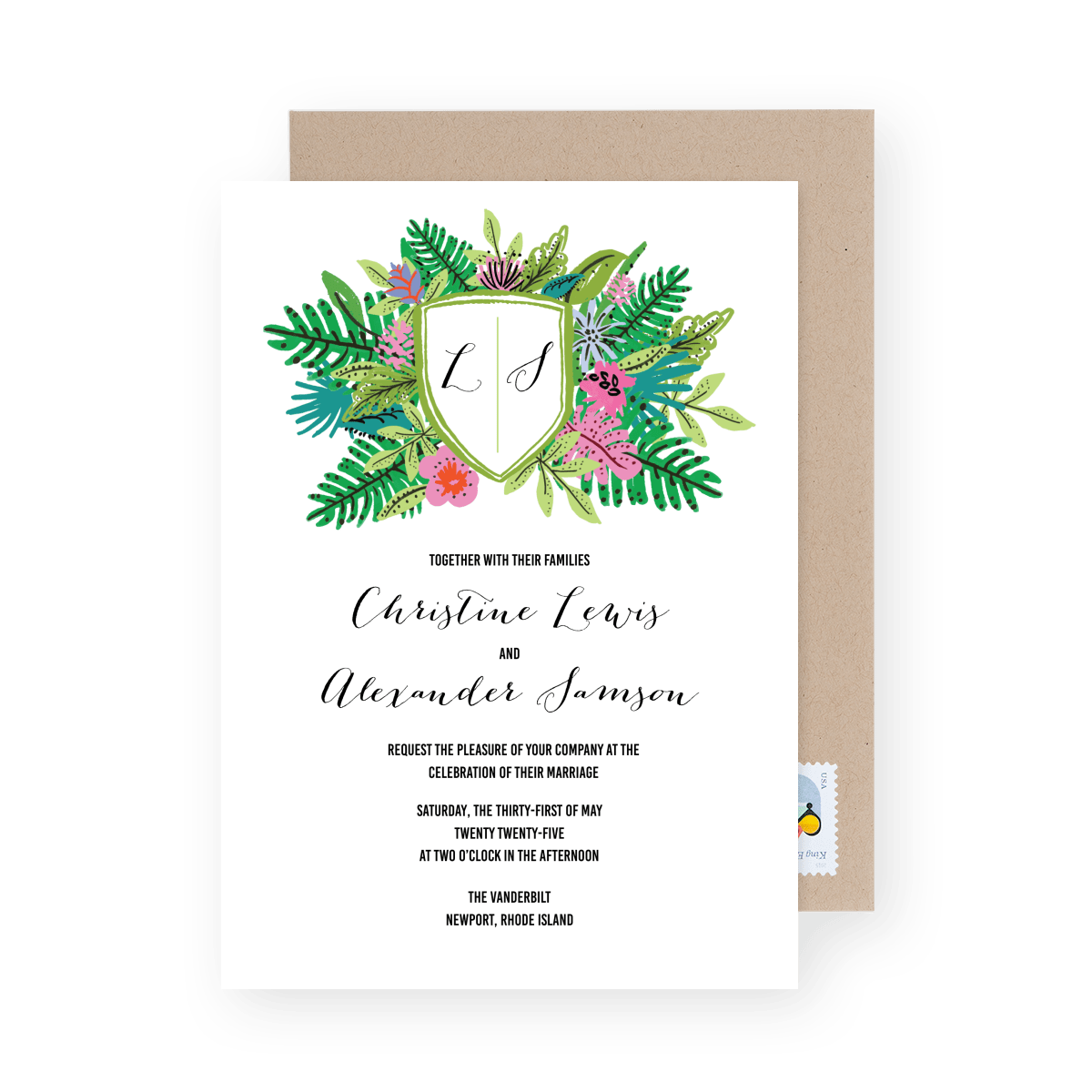 Tropical Isle Wedding Invite