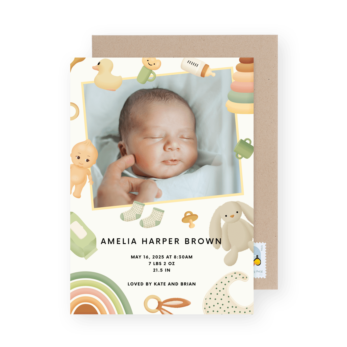 Adorable Toys Birth Announcement