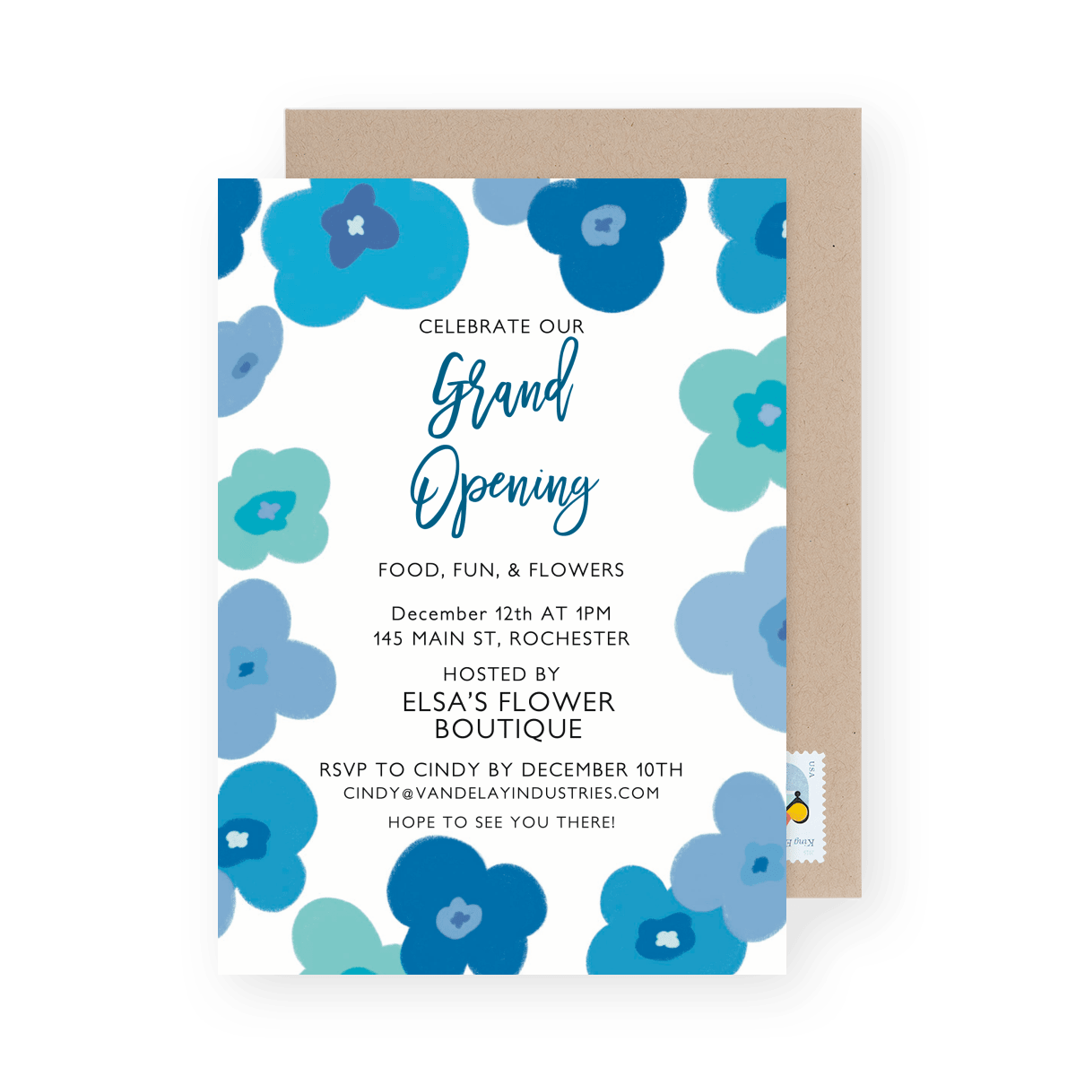 Blue Flower Border