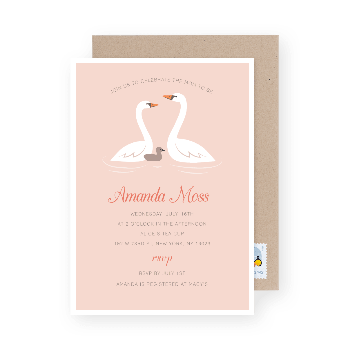 Swan Family Baby Shower