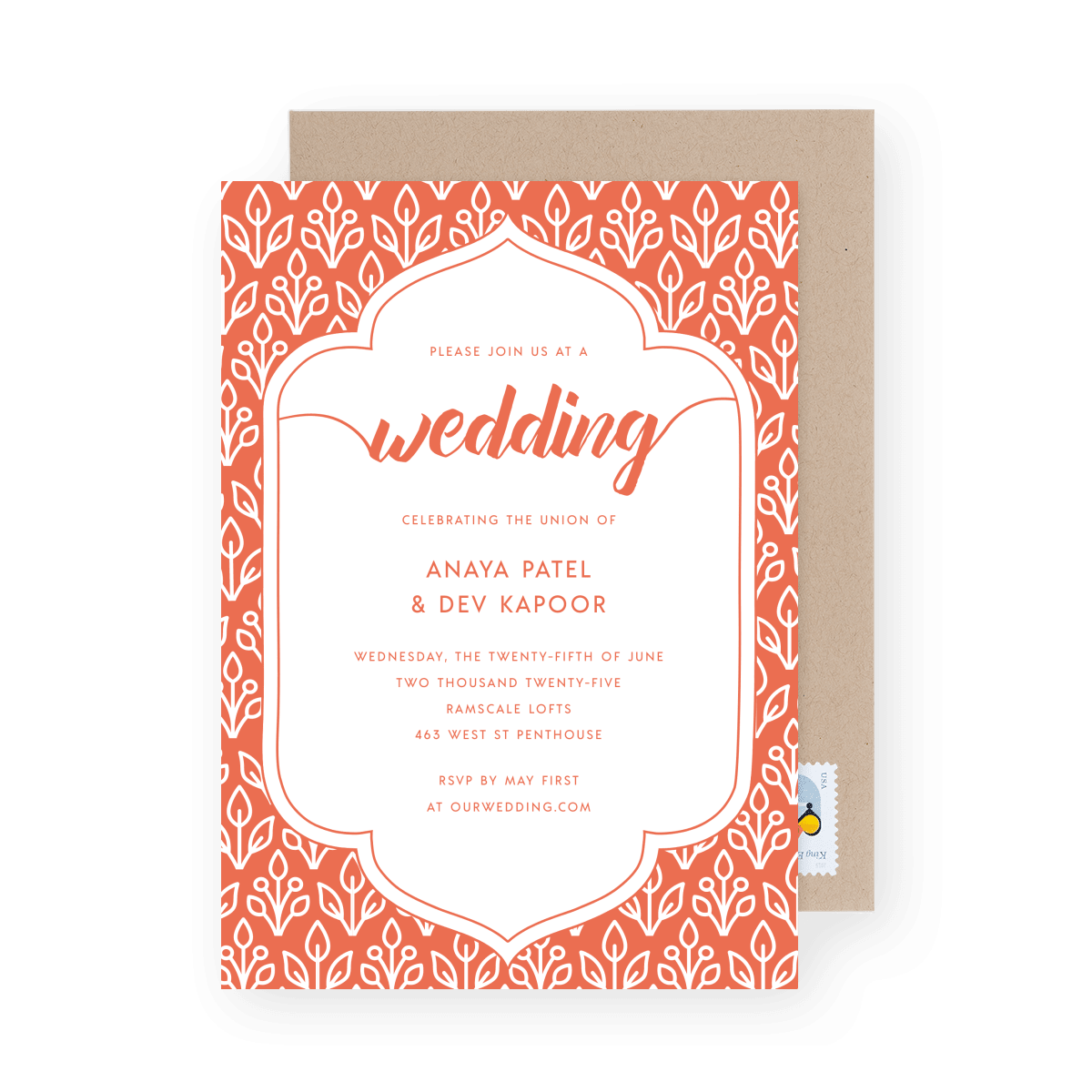 Floral Wallpaper Invite