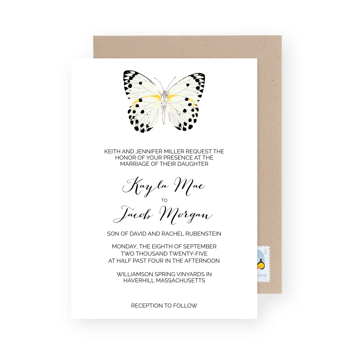 Butterfly Wedding Invite