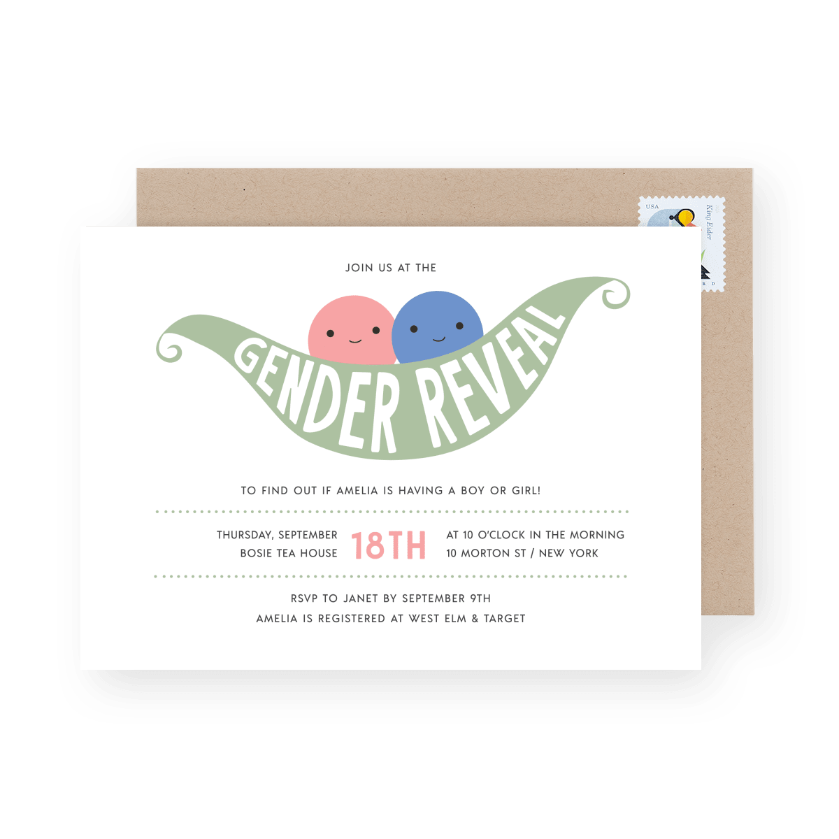 Pea Pod Gender Reveal