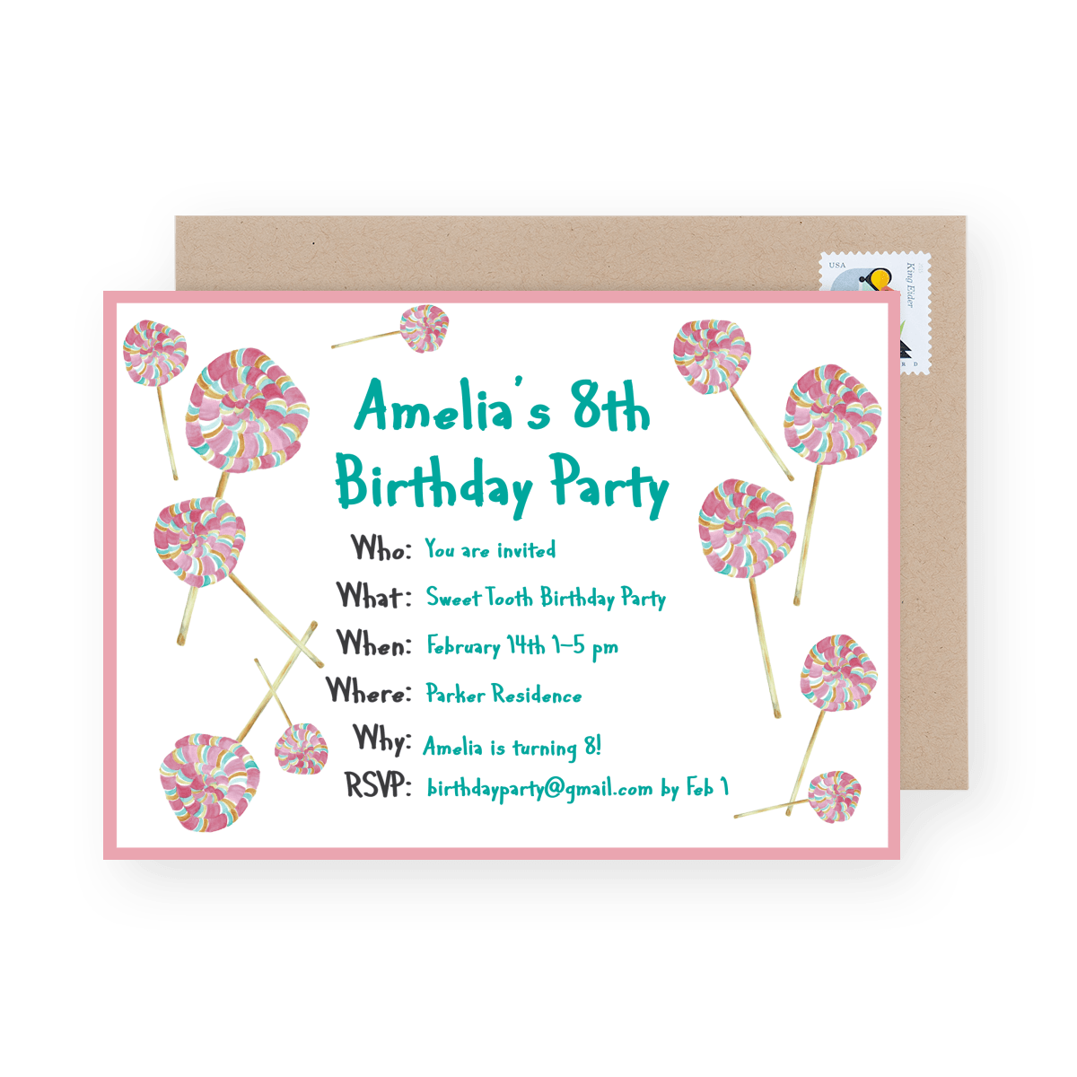 Lollipop Pink Border