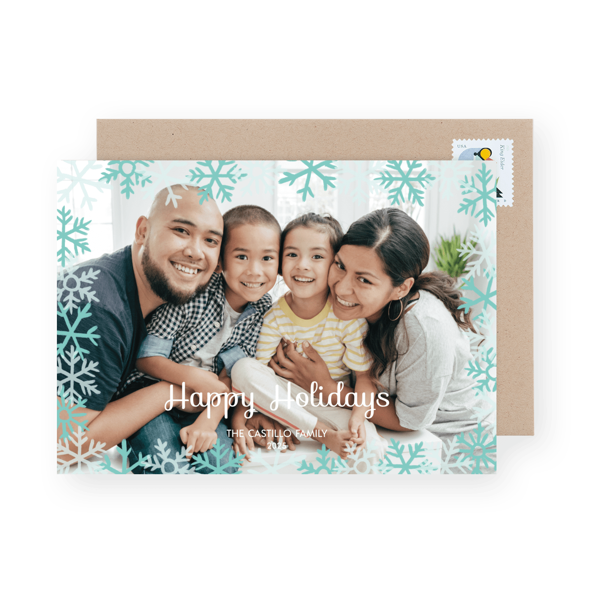 Blue Snowflake Frame