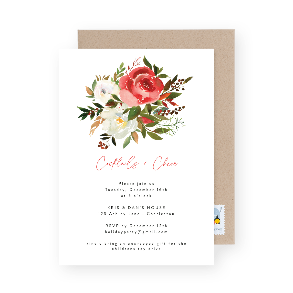 Christmas Cocktails Invite
