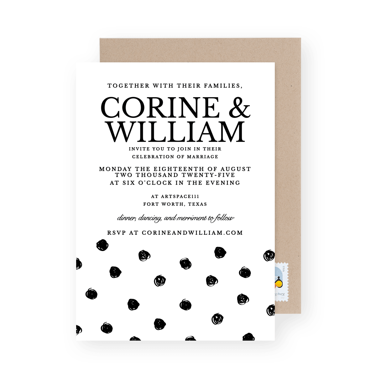 Polka Dot Invitation