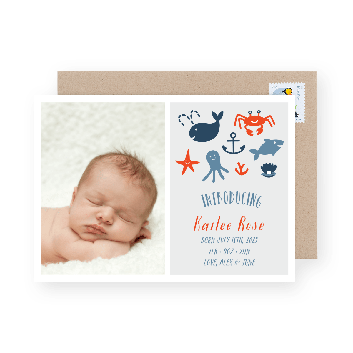 Nautical Birth Announcement