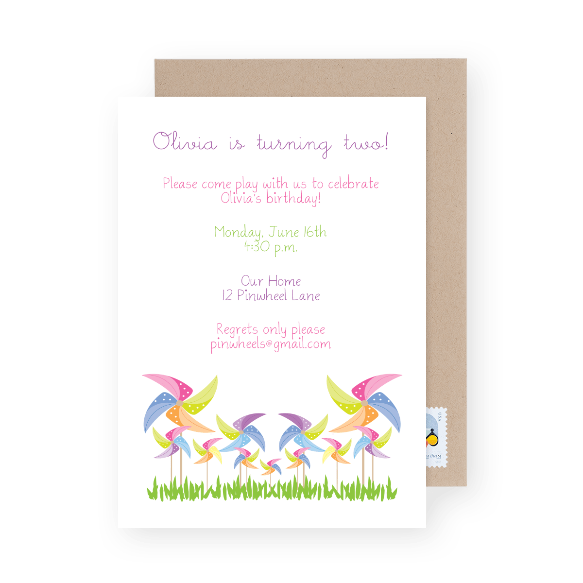 Pinwheel Invite