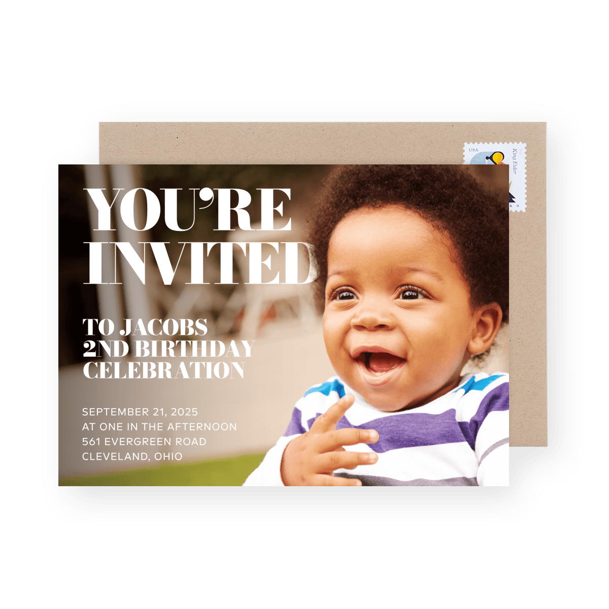 Bold Serif Birthday Party