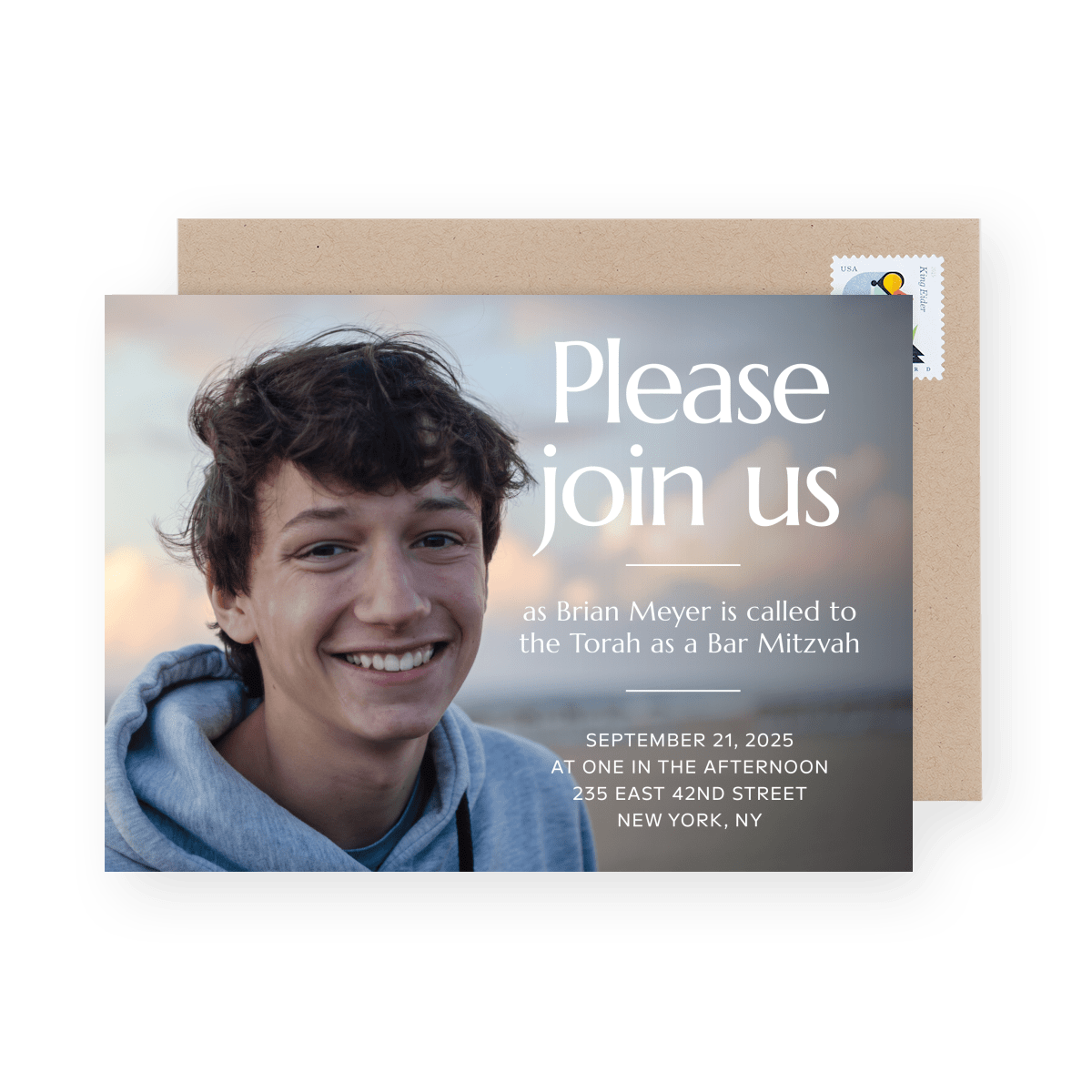 Classic Photo Mitzvah Invite
