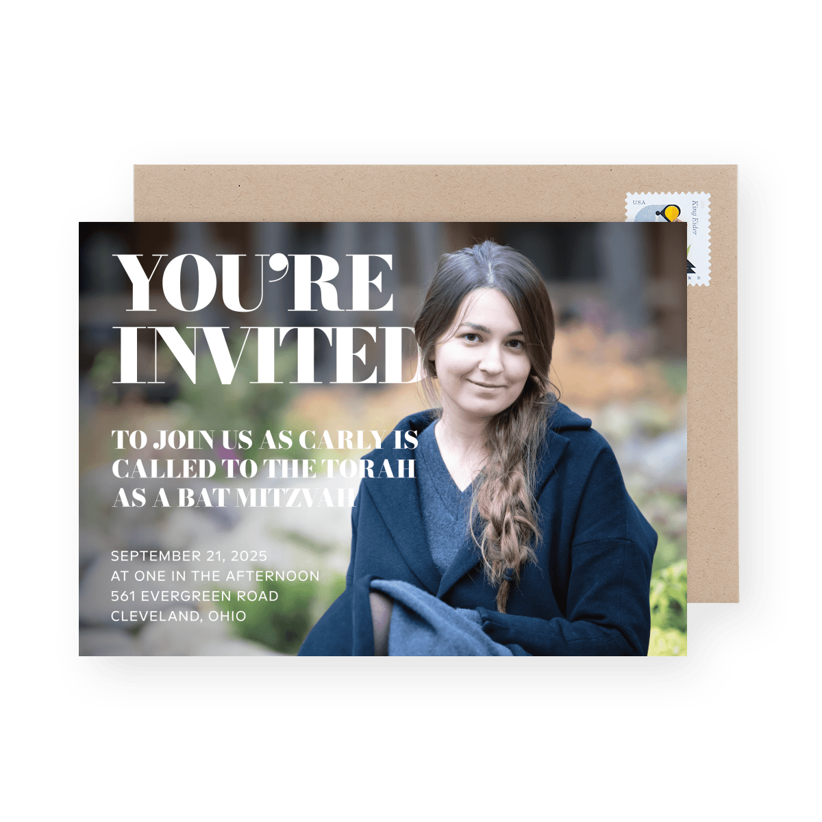 Bold Serif Mitzvah Party
