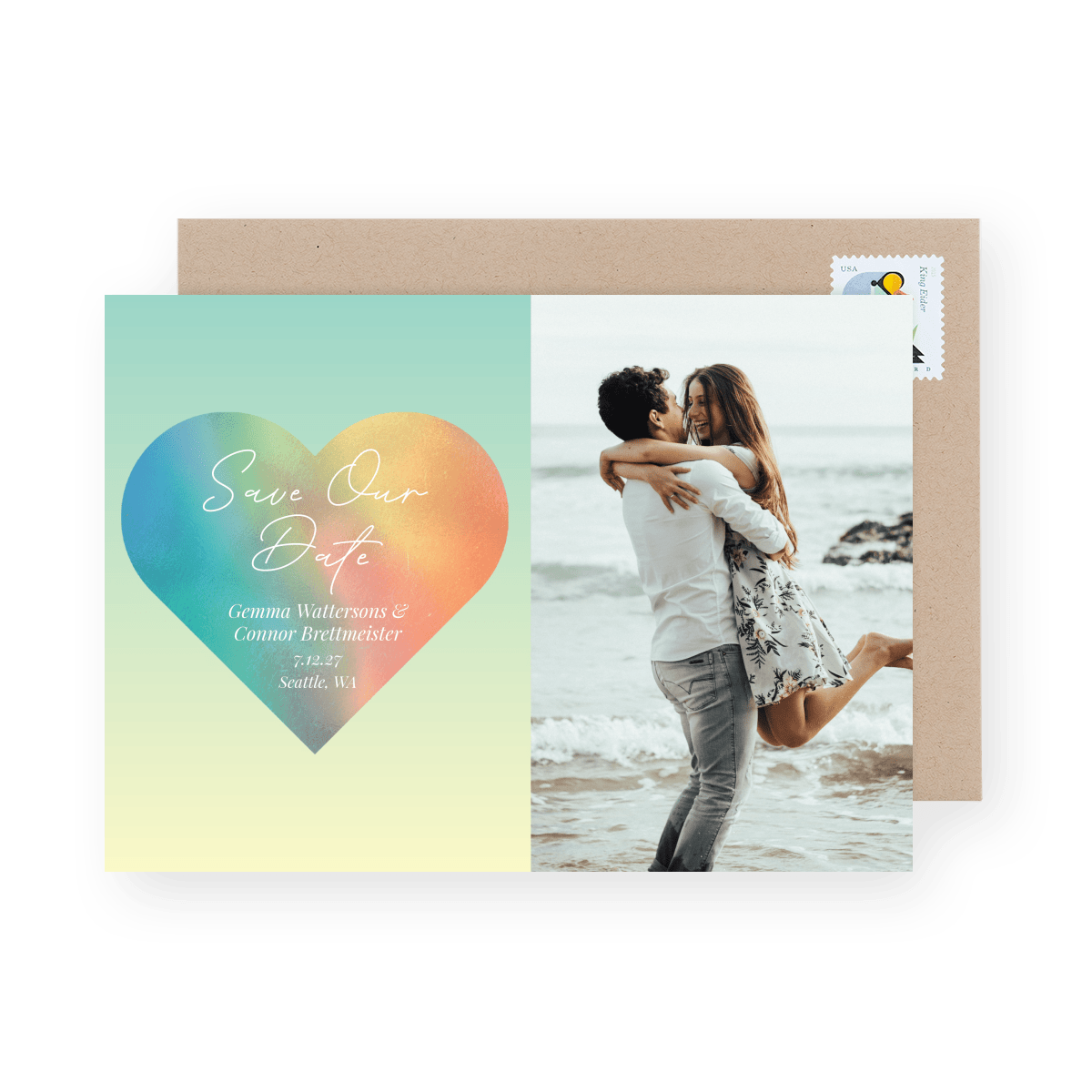 Save Our Date Heart