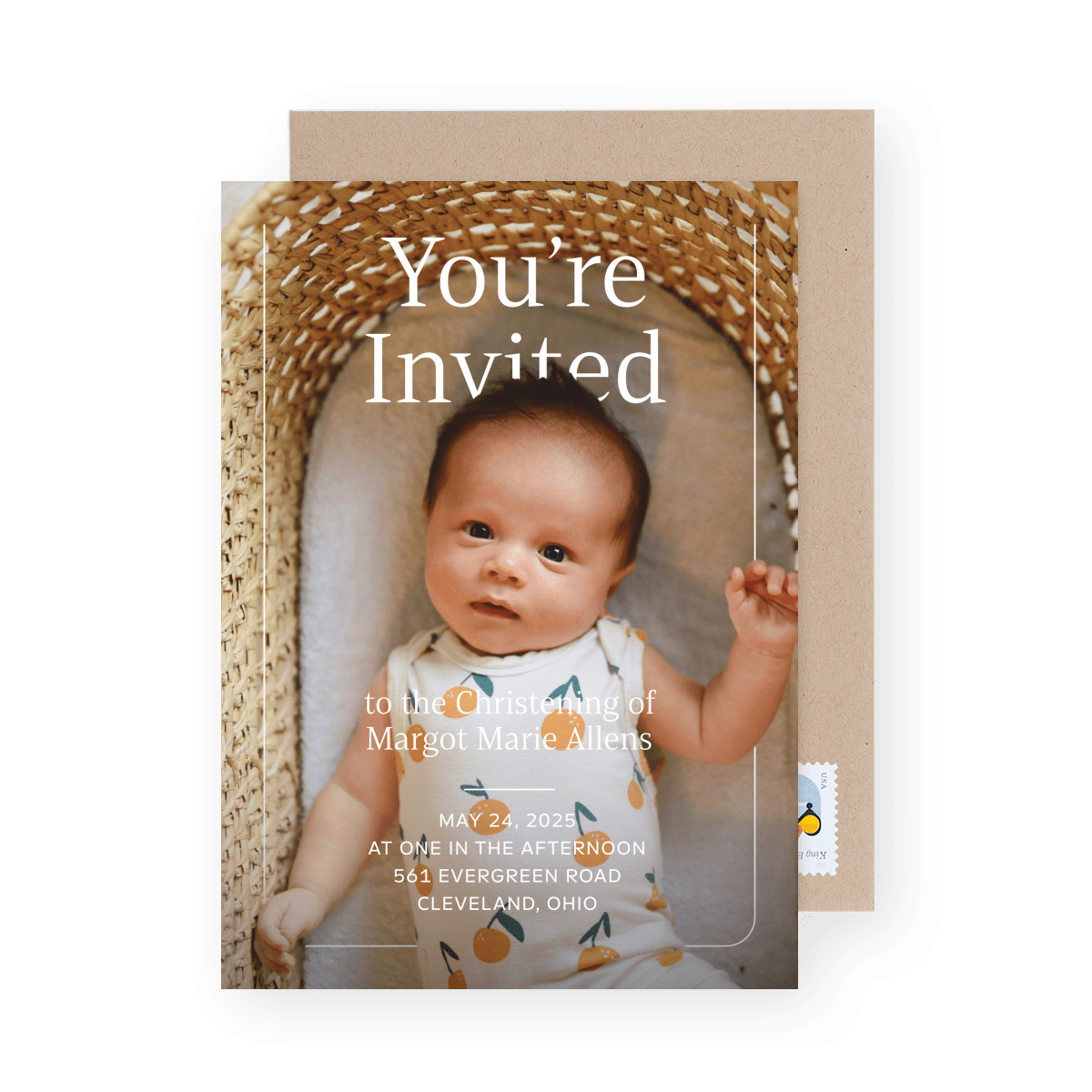 Custom Christening Invite