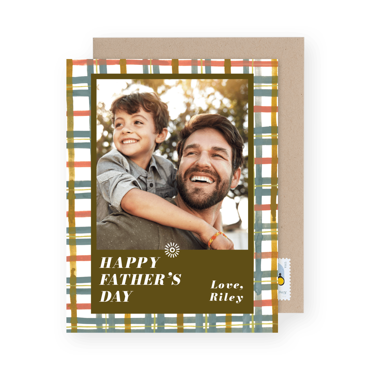 Father's Day Plaid Border