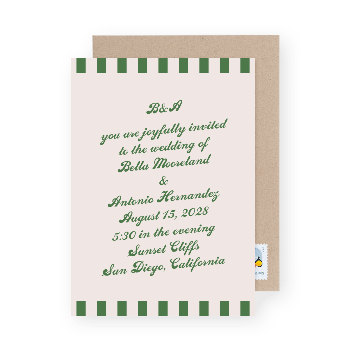 Cabana Stripe Invite