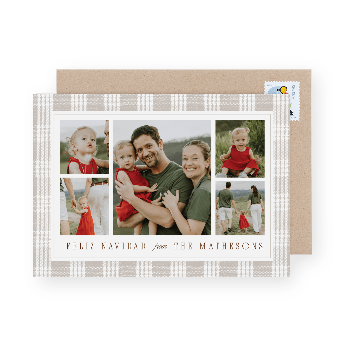 Rustic Plaid Feliz Navidad 