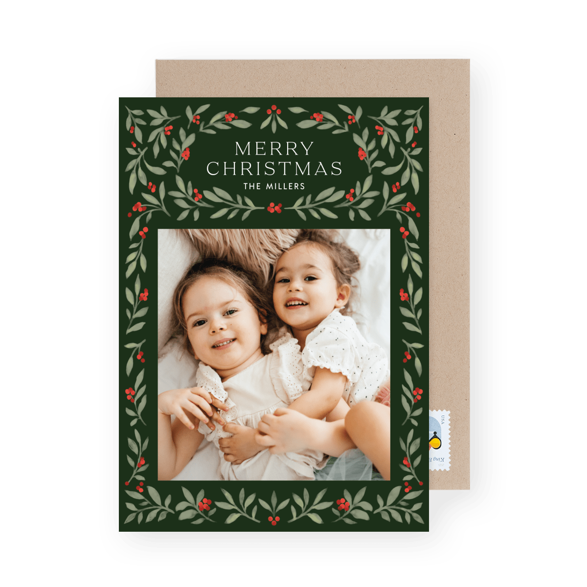 Watercolor Border Christmas