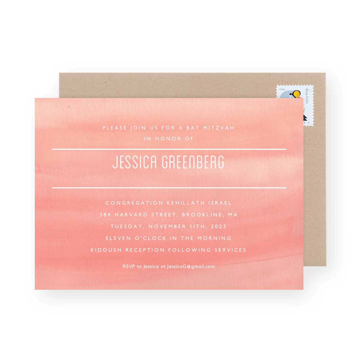 Blush Watercolor Invite
