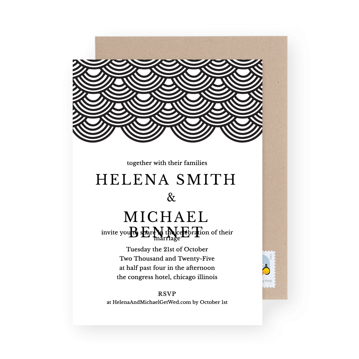 Wave Pattern Invite