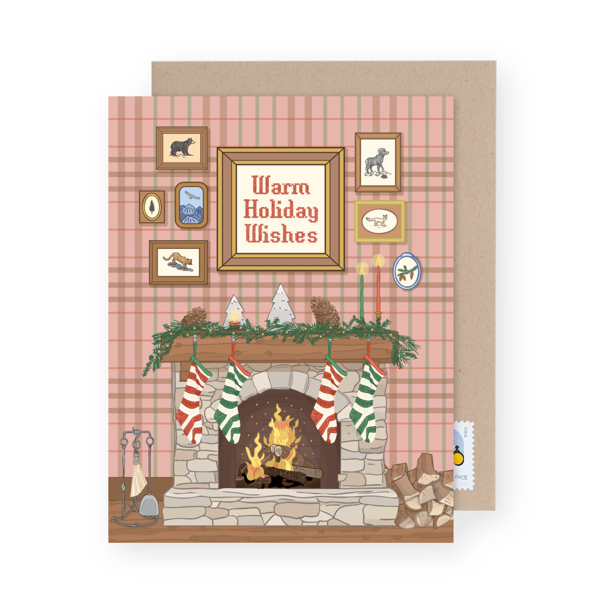 Fireplace Holiday Wishes