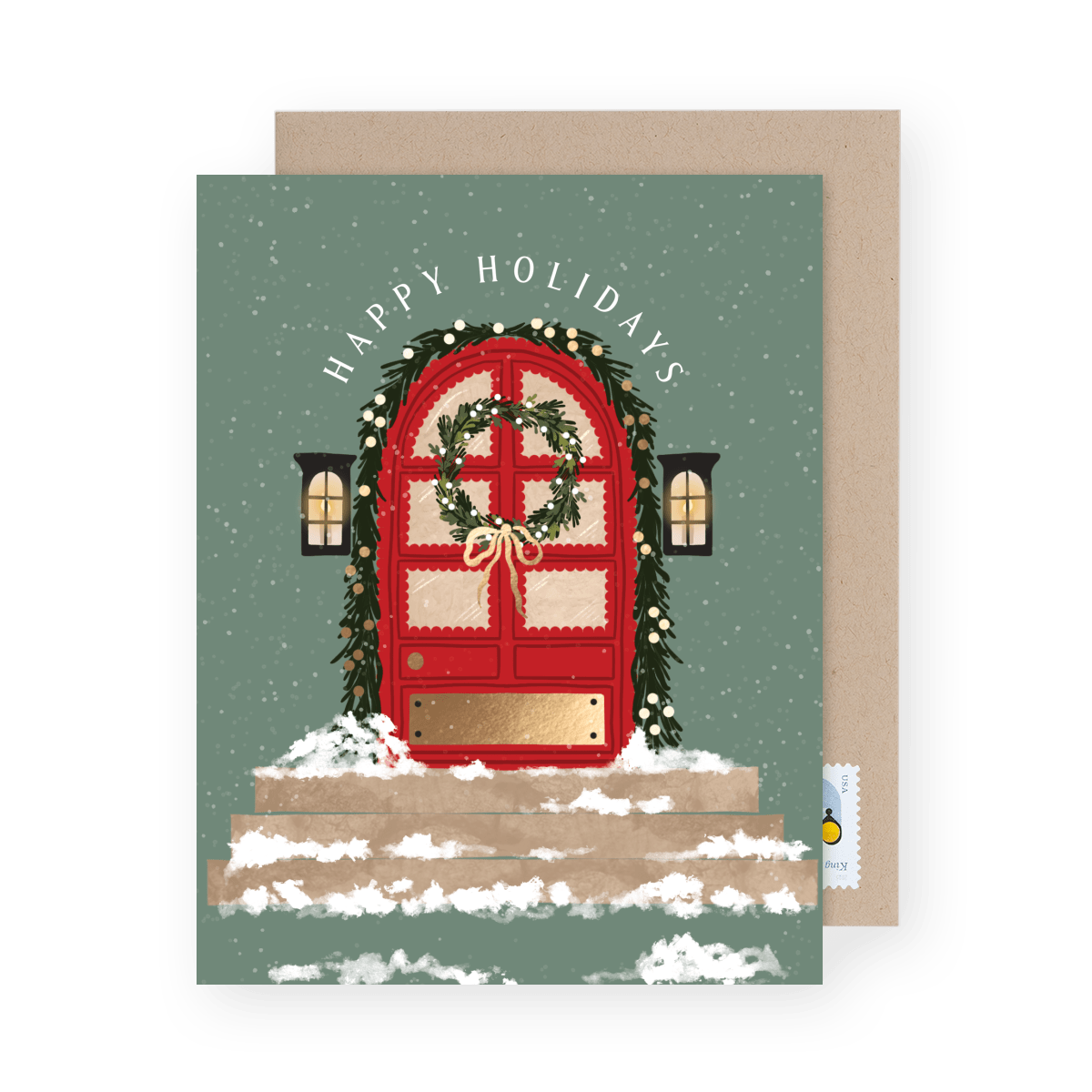 Snowy Holiday Doorstep