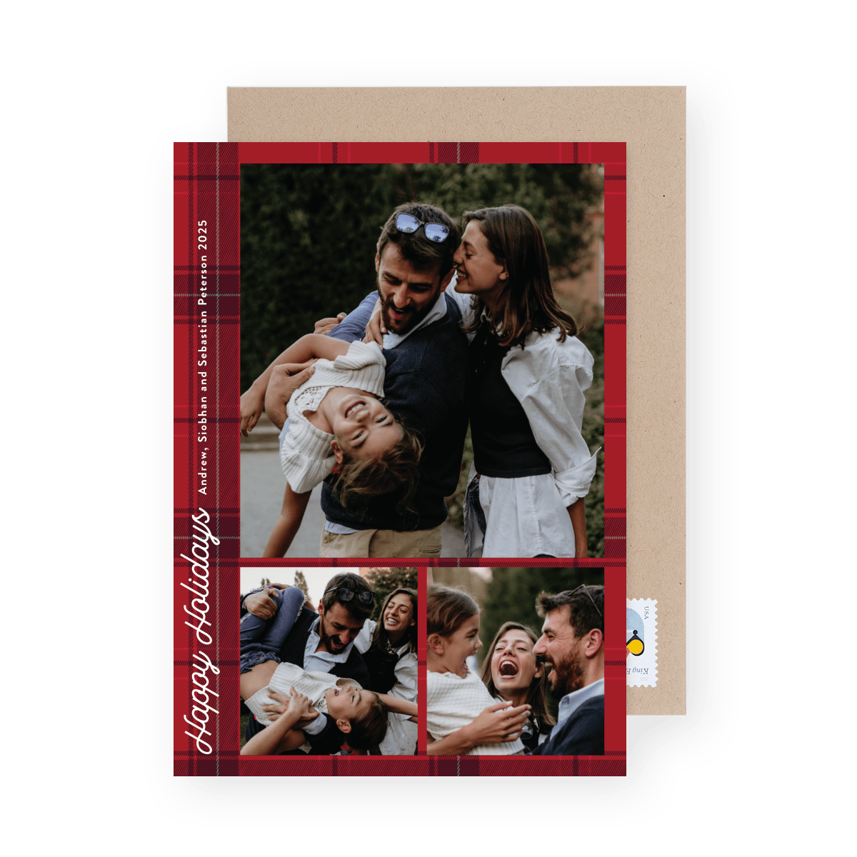 Multi Photo Plaid Frame