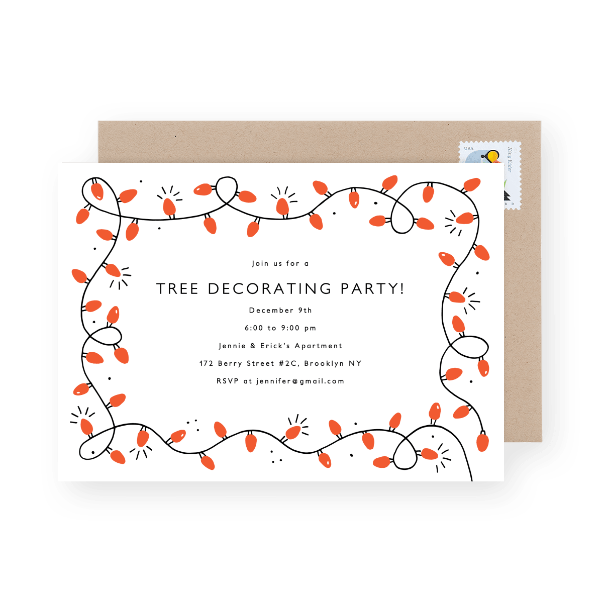 Holiday Lights Invite