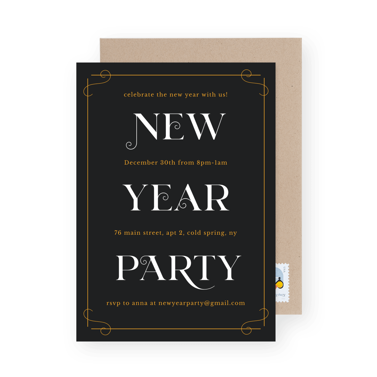 New Year Deco Invite