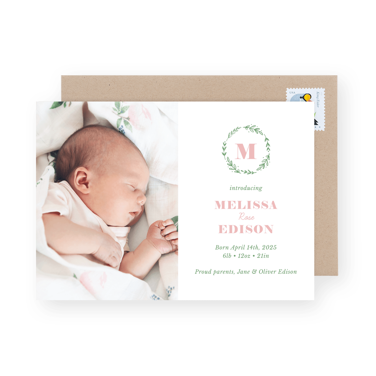 Simple Wreath Announcement