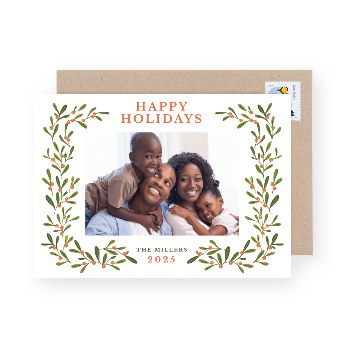 Happy Holidays Holly Frame