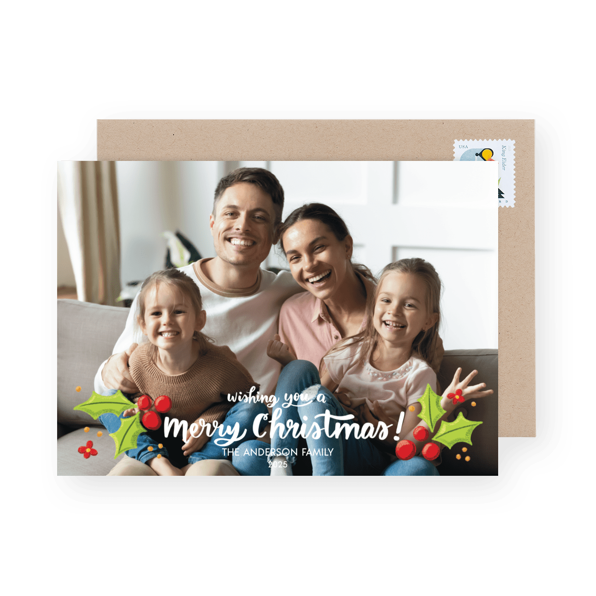 Christmas Holly Overlay