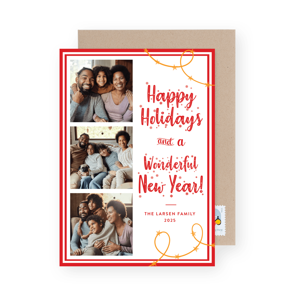 Red Stars Happy Holidays