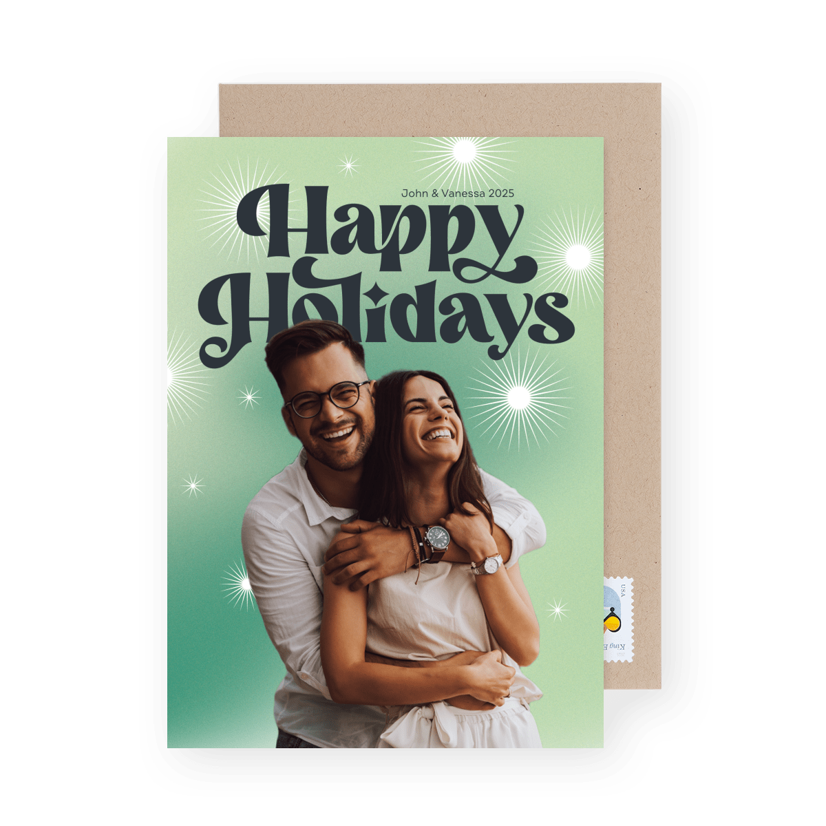 Retro Aura Happy Holidays Cutout
