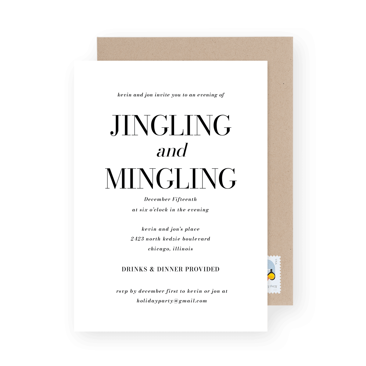 Simple Centered Invite