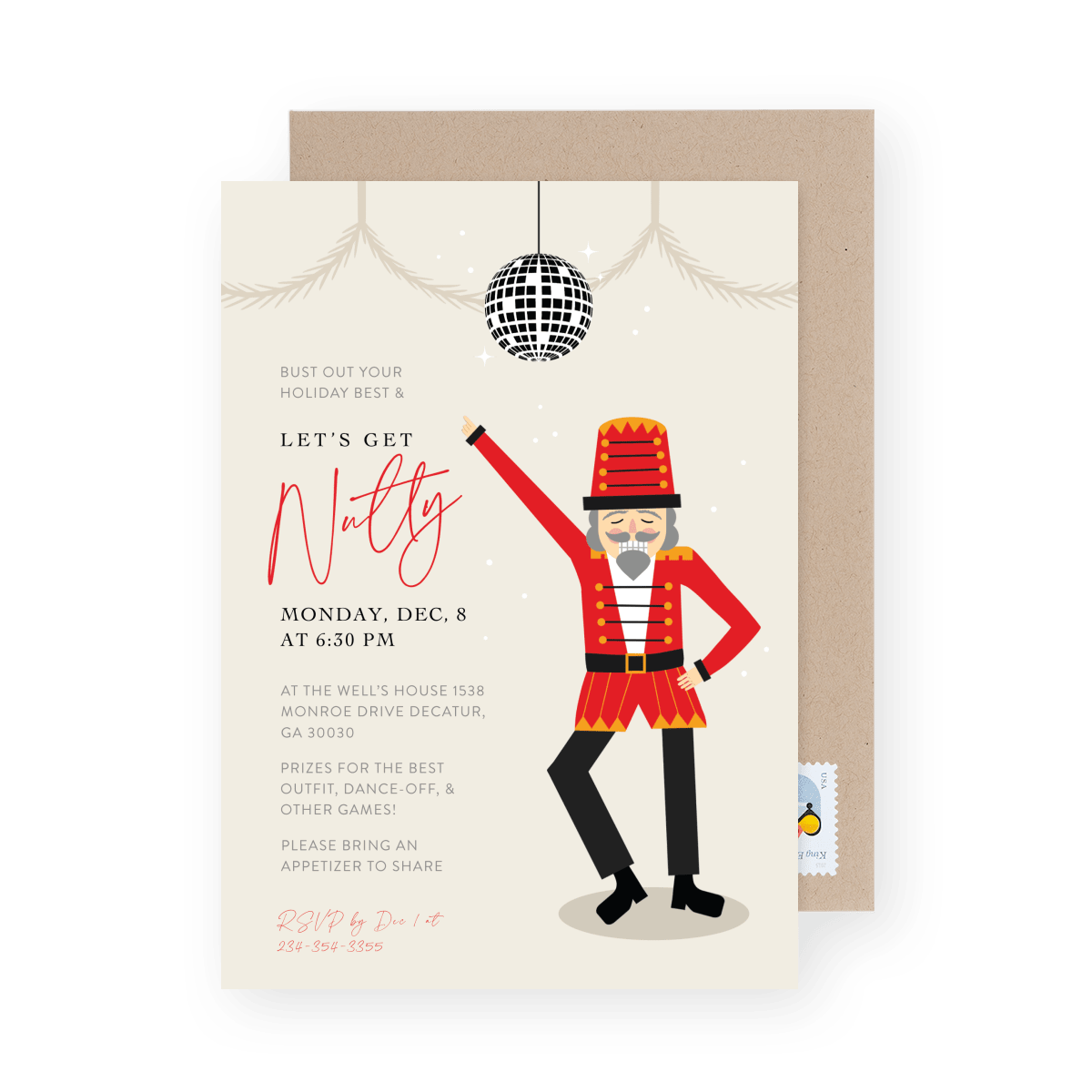 Nutty Nutcracker Party Invite