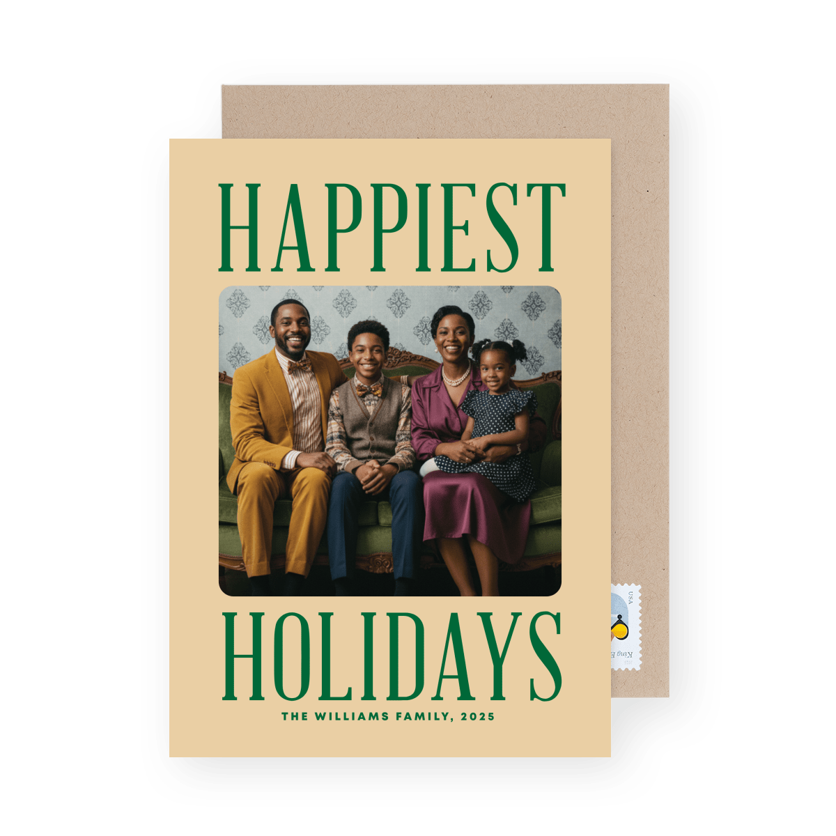 Yellow Green Holiday Wishes