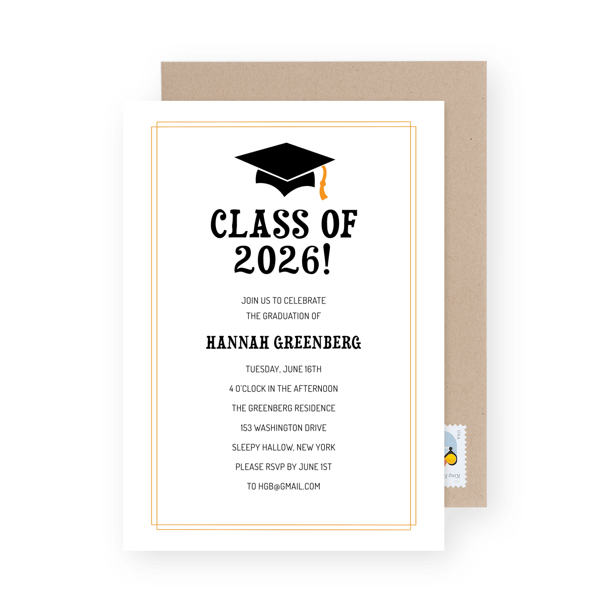 Classic Graduation Invite