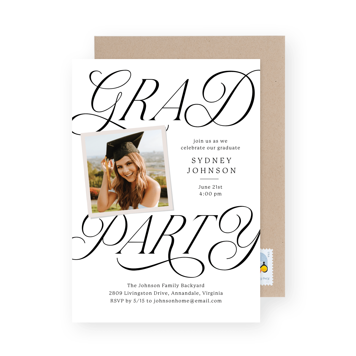 Grad Flourish Invite