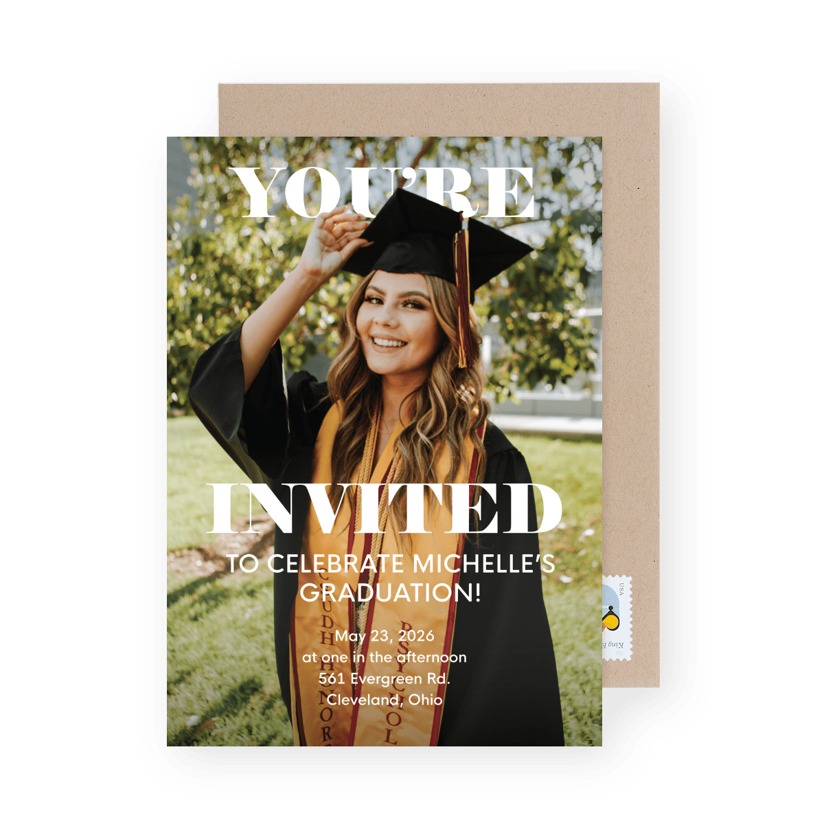 Simple Photo Graduation Invite