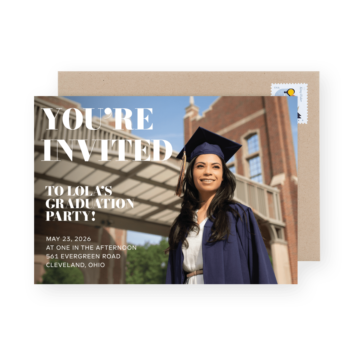Bold Serif Graduation Party