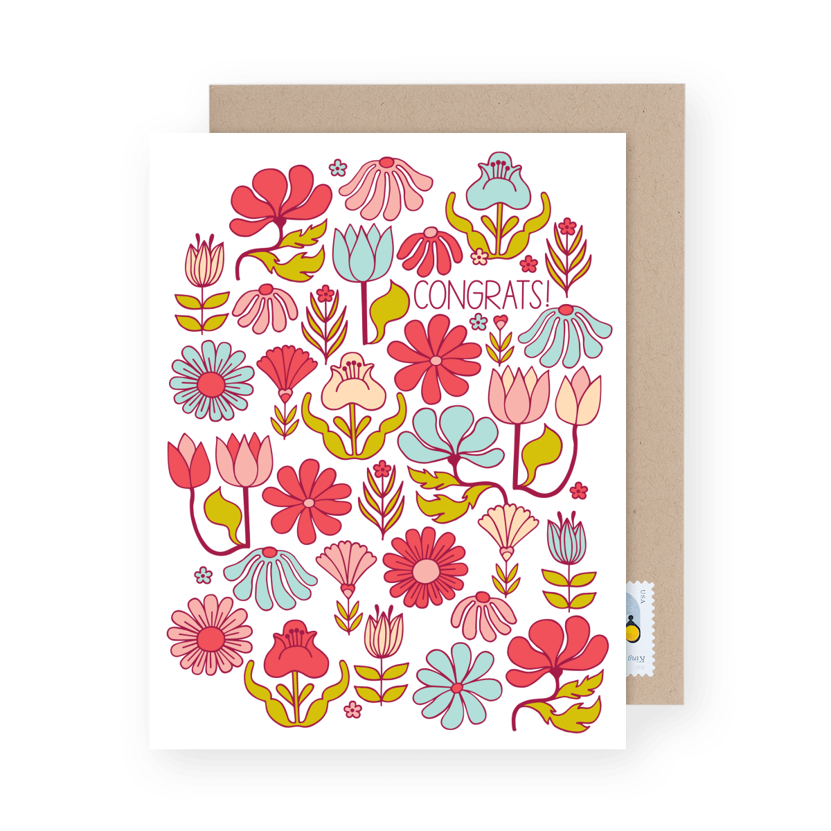 Funky Floral Congrats