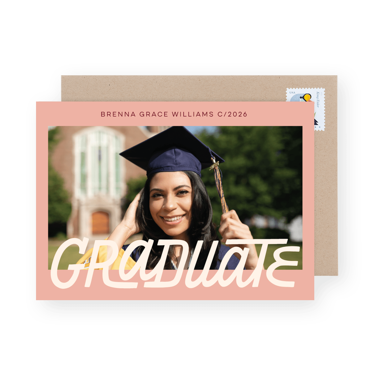 Graduate Lettered Pink